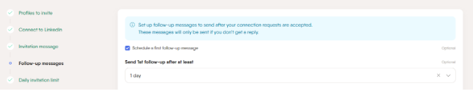 Phantombuster linkedin followups